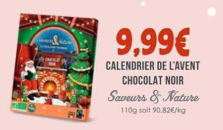 CALENDRIER DE L'AVENT CHOCOLAT NOIR