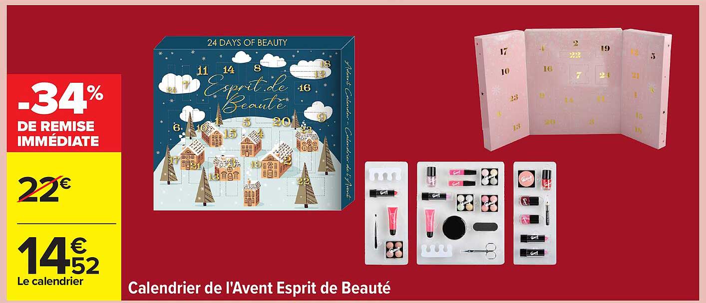 Calendrier de l’Avent Esprit de Beauté