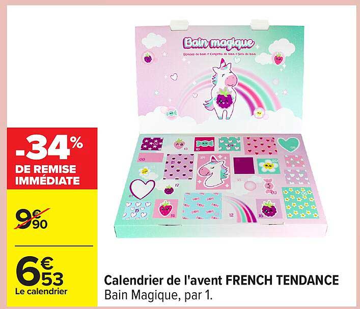 Calendrier de l'avent FRENCH TENDANCE Bain Magique, par 1.