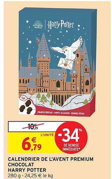 CALENDRIER DE L'AVENT PREMIUM CHOCOLAT HARRY POTTER
