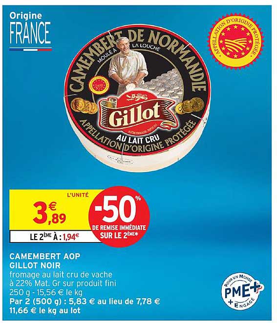 CAMEMBERT AOP GILLOT NOIR
