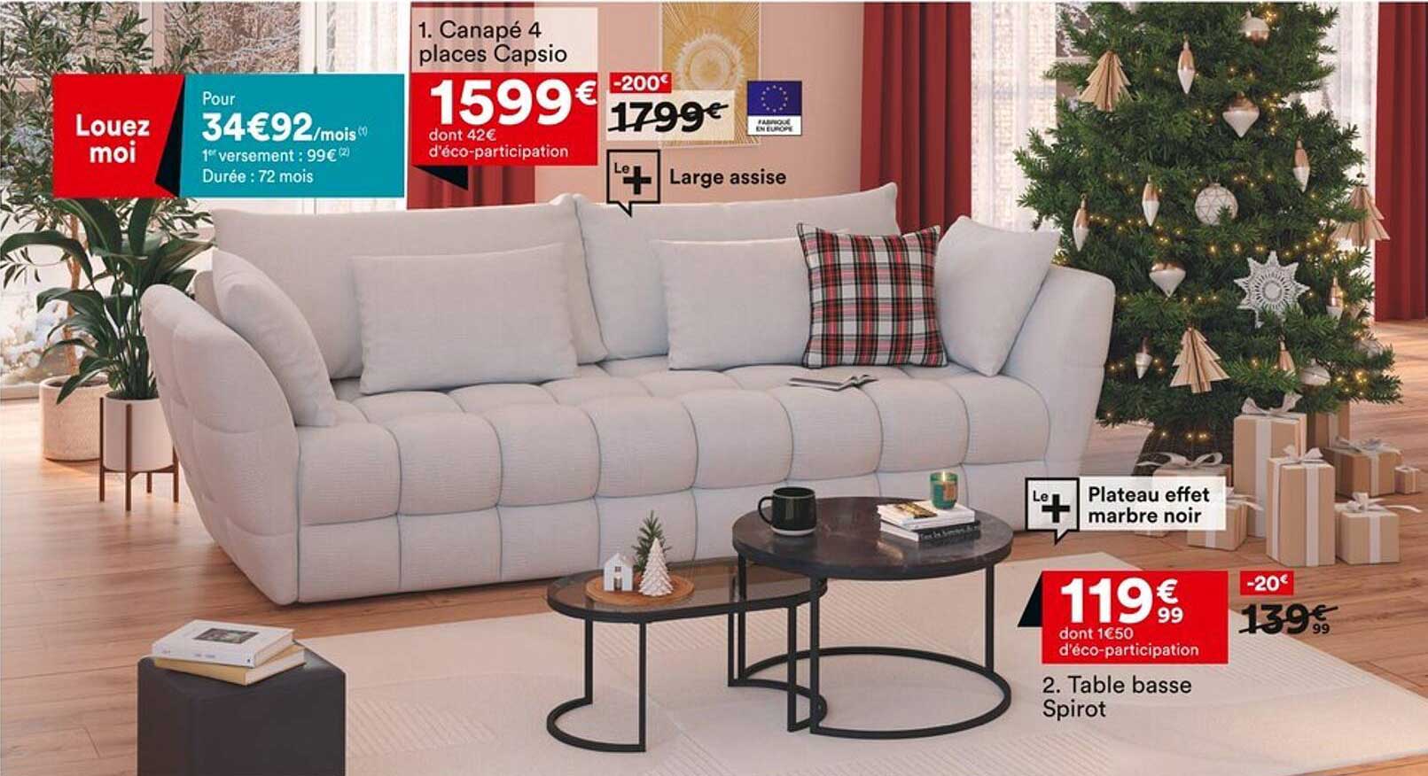 Canapé 4 places Capsio