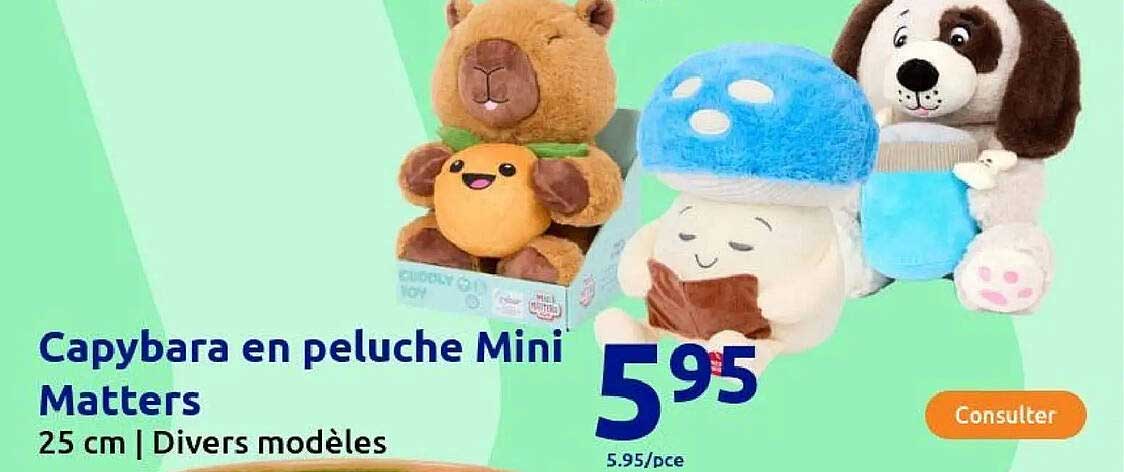 Capybara en peluche Mini Matters