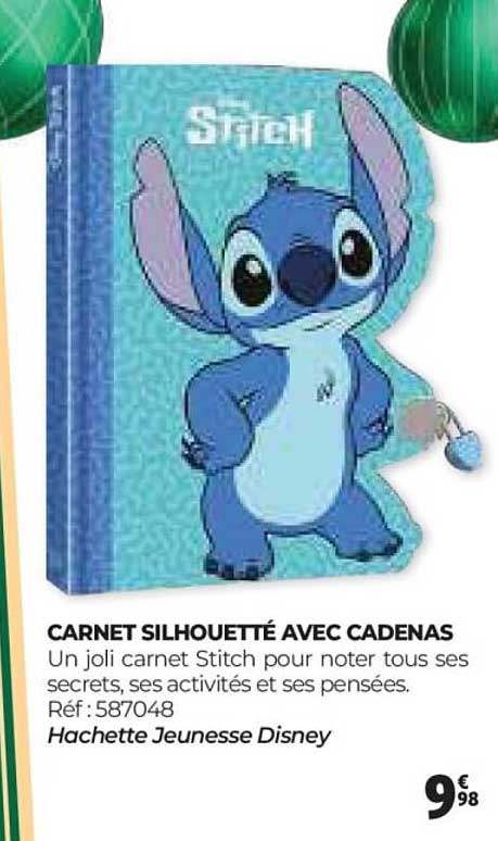 CARNET SILHOUETTÉ AVEC CADENAS