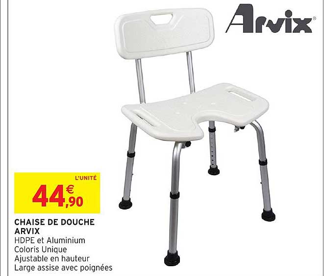 CHAISE DE DOUCHE ARVIX