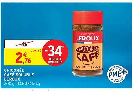CHICORÉE CAFÉ SOLUBLE LEROUX