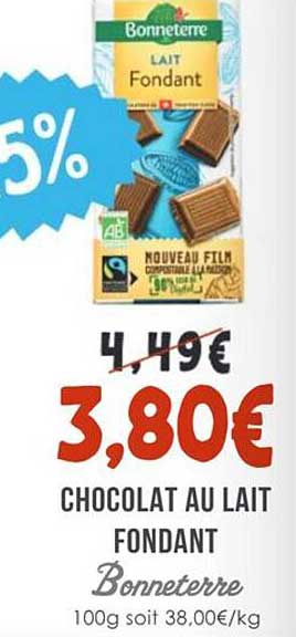 CHOCOLAT AU LAIT FONDANT