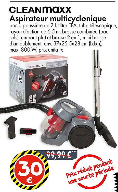 CLEANmaxx Aspirateur multicyclonique