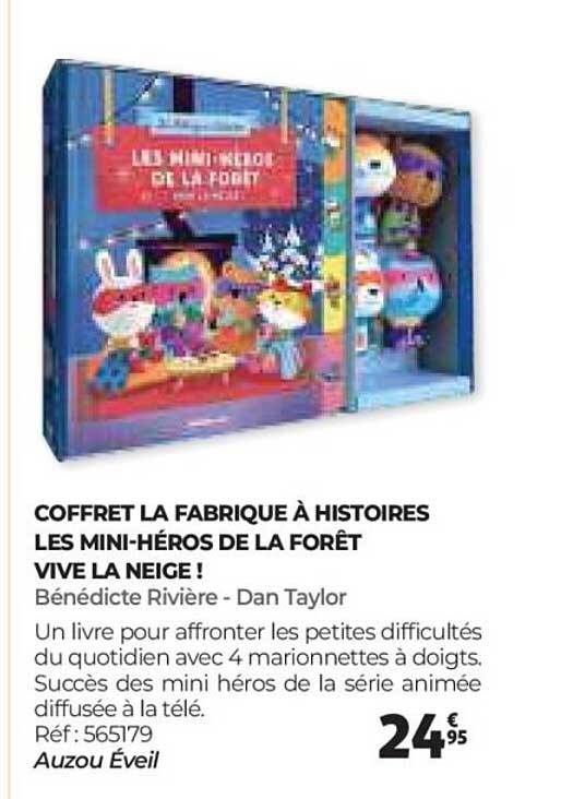 COFFRET LA FABRIQUE À HISTOIRES LES MINI-HÉROS DE LA FORÊT VIVE LA NEIGE !
