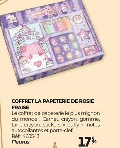 COFFRET LA PAPETERIE DE ROSIE FRAISE