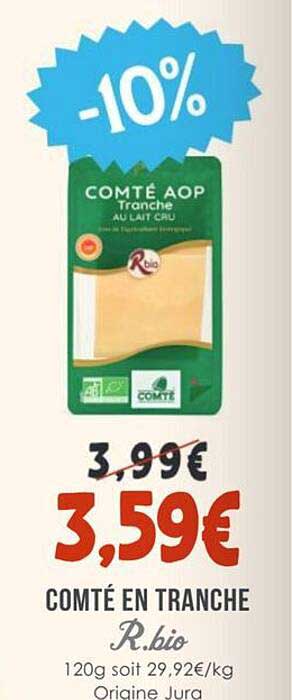 COMTÉ AOP Tranche au Lait Cru