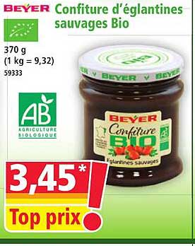 Confiture d’églantines sauvages Bio