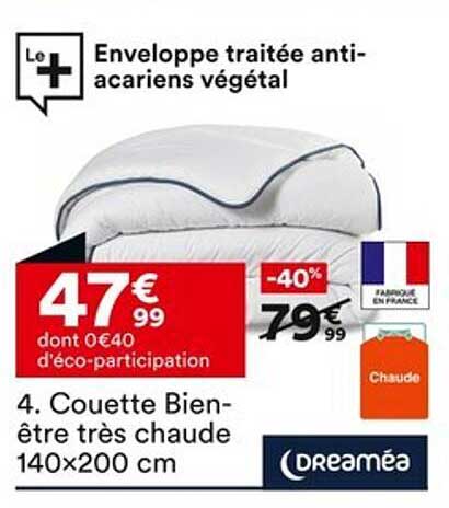 Couette Bien-être très chaude 140x200 cm