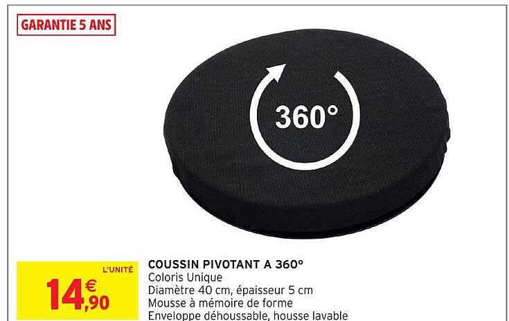 COUSSIN PIVOTANT A 360°