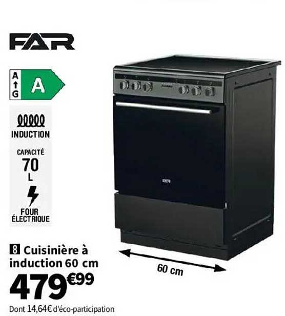 Cuisinière à induction 60 cm