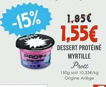 DESSERT PROTÉINÉ MYRTILLE