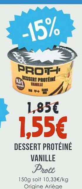 DESSERT PROTÉINÉ VANILLE