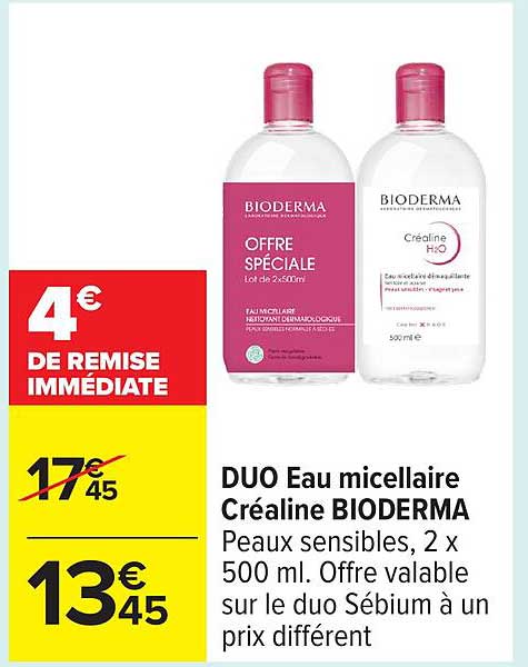 DUO Eau micellaire Créaline BIODERMA