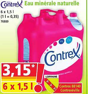 Eau minérale naturelle Contrex 6 x 1,5 l
