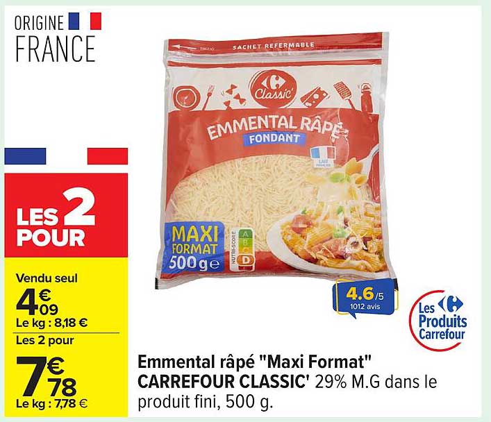 Emmental râpé "Maxi Format"