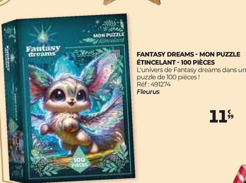 FANTASY DREAMS - MON PUZZLE ÉTINCELANT - 100 PIÈCES