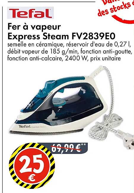 Fer à vapeur Express Steam FV2839E0