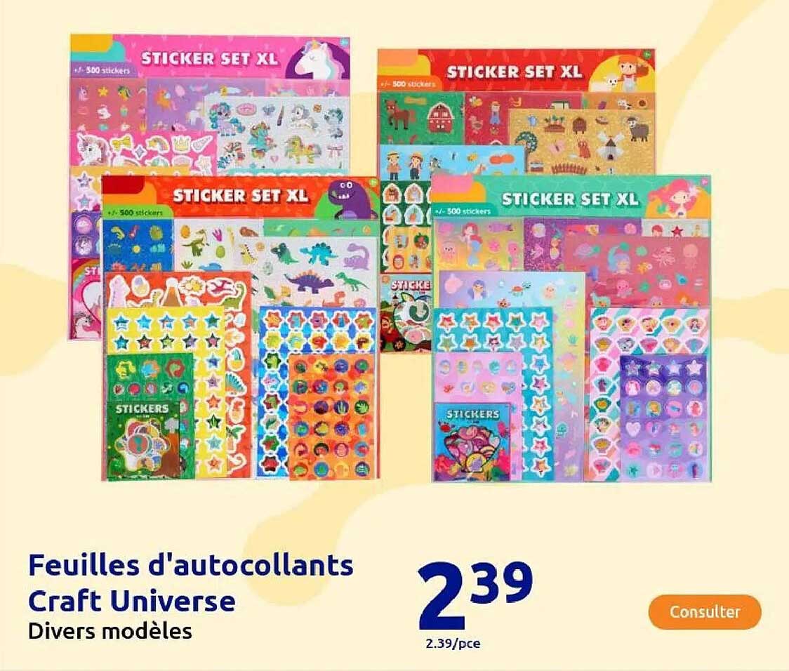 Feuilles d'autocollants Craft Universe