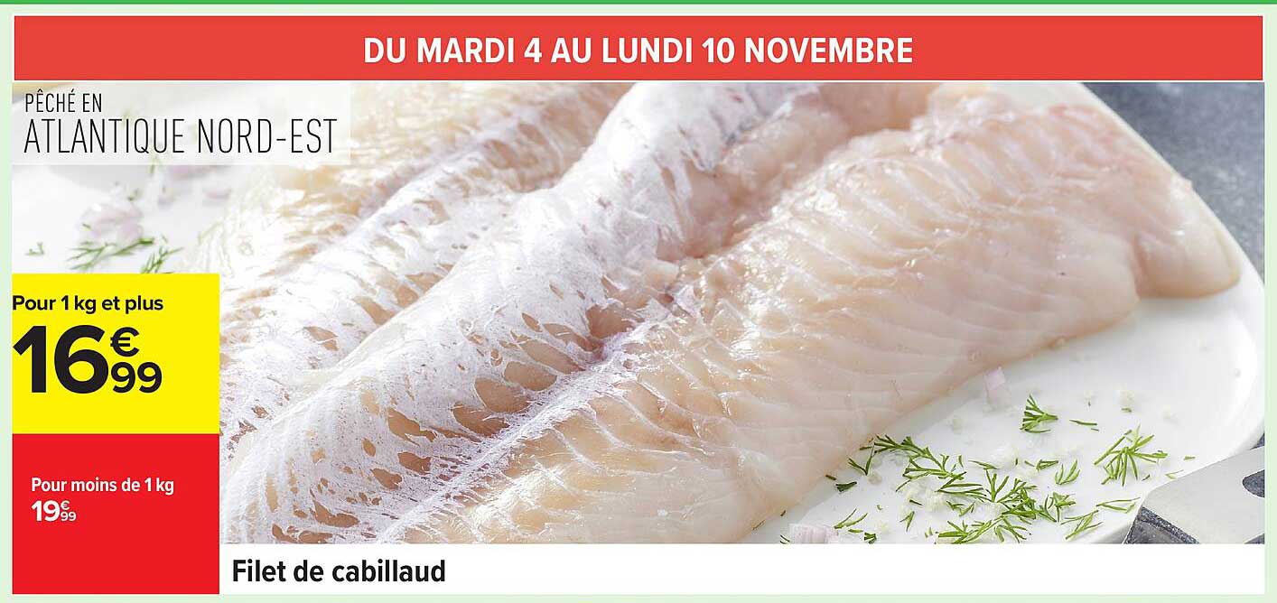 Filet de cabillaud