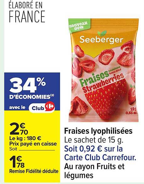 Fraises lyophilisées