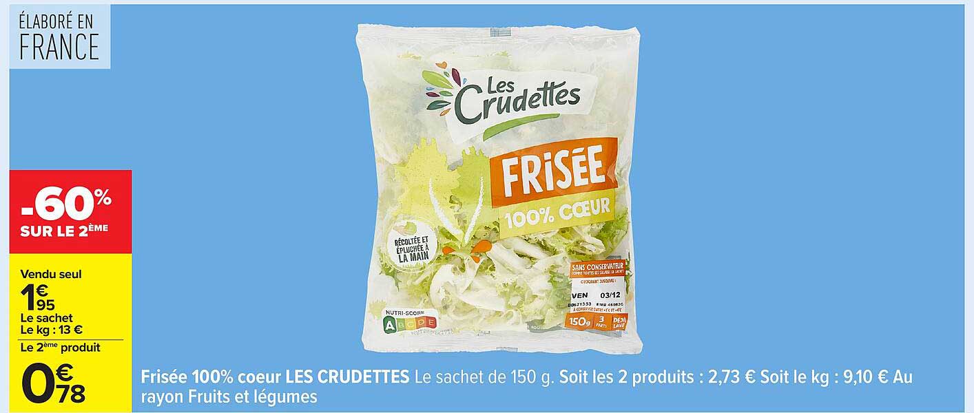 Frisée 100% cœur LES CRUDETTES