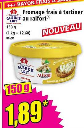 Fromage frais à tartiner au raifort