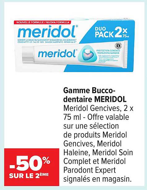 Gamme Buccodentaire MERIDOL Meridol Gencives, 2 x 75 ml