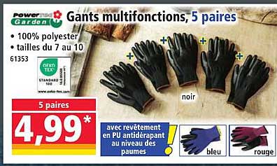 Gants multifonctions, 5 paires