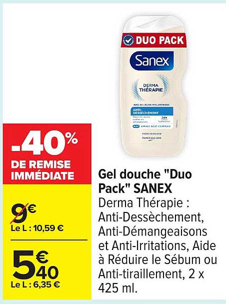 Gel douche "Duo Pack" SANEX