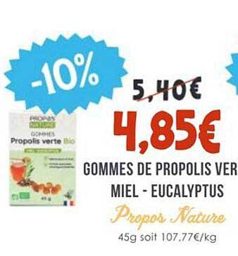 GOMMES DE PROPOLIS VERTE MIEL - EUCALYPTUS