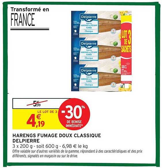 HARENGS FUMAGE DOUX CLASSIQUE DELPIERRE