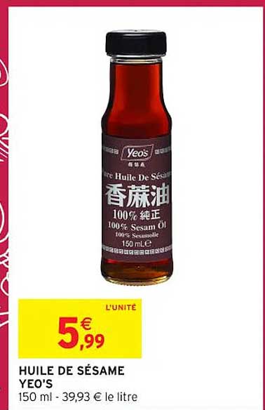 HUILE DE SÉSAME YEO'S