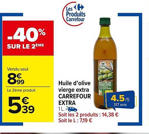 Huile d’olive vierge extra CARREFOUR EXTRA