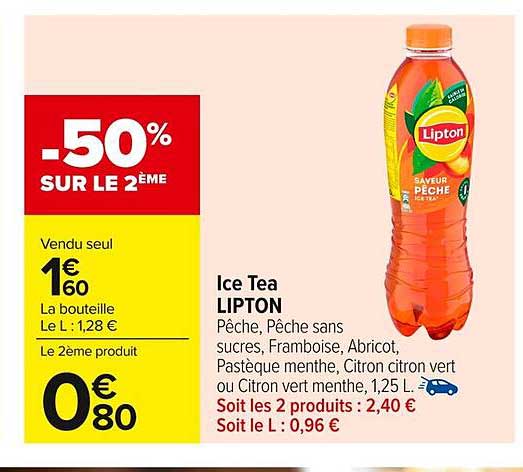 Ice Tea LIPTON - Pêche