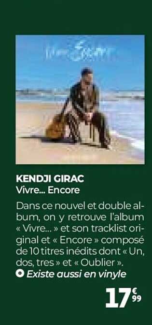 KENDJI GIRAC Vivre... Encore