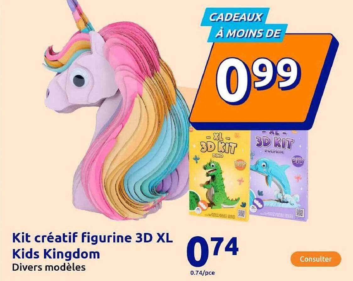 Kit créatif figurine 3D XL Kids Kingdom