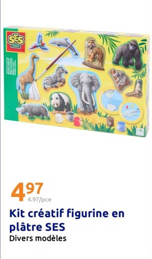 Kit créatif figurine en plâtre SES