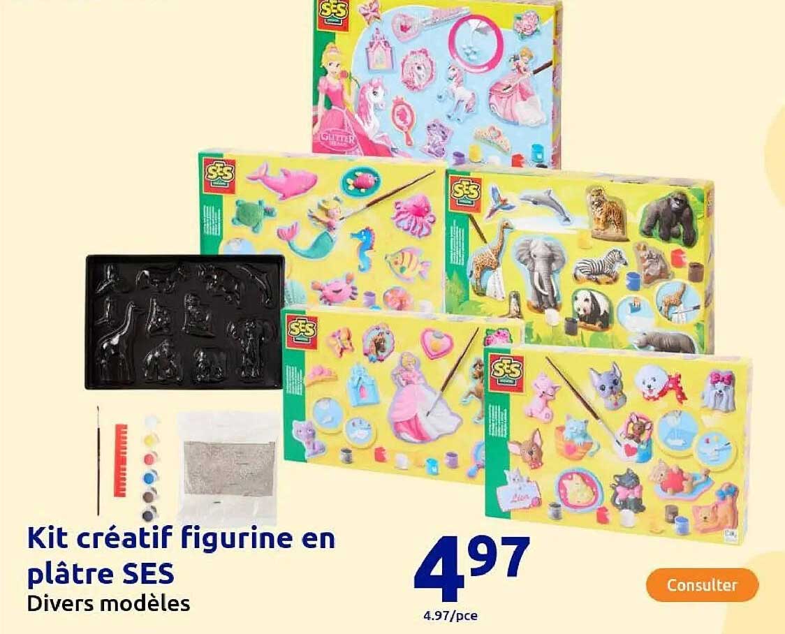 Kit créatif figurine en plâtre SES