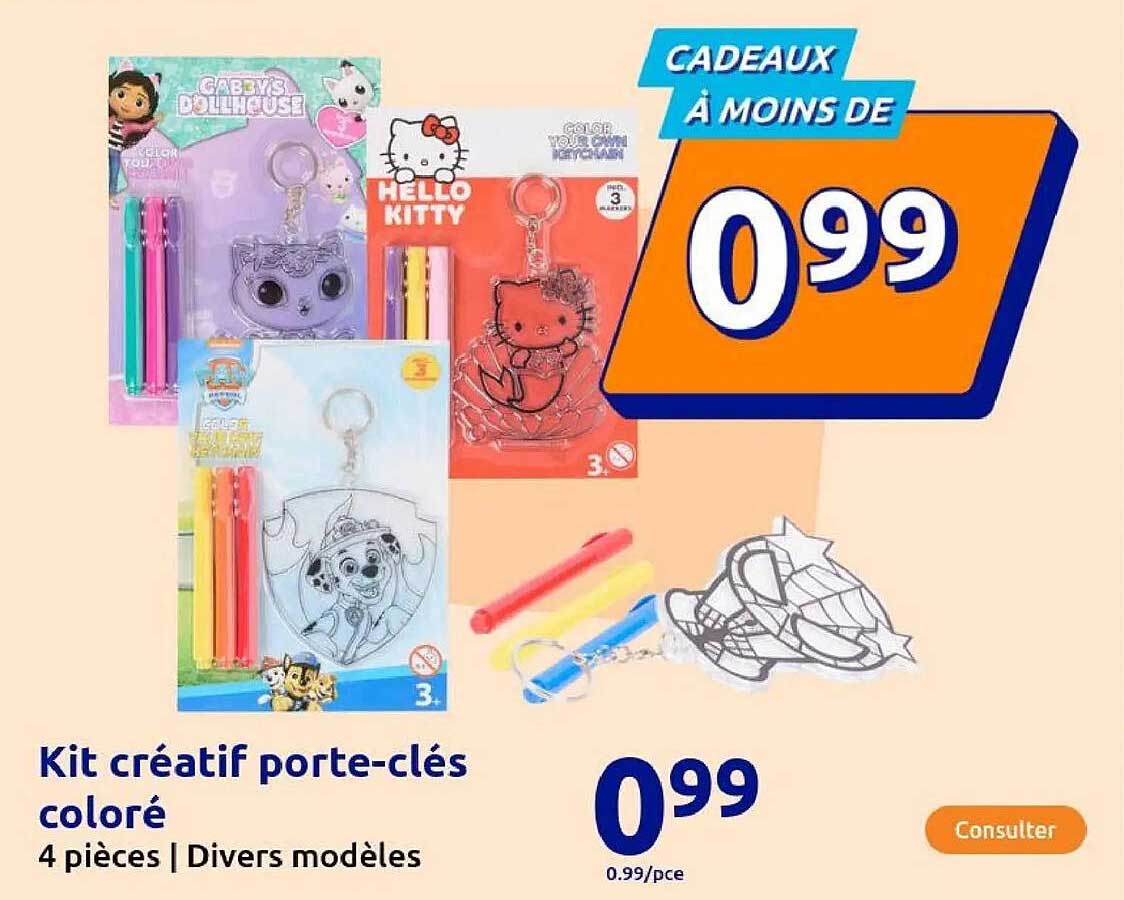Kit créatif porte-clés coloré