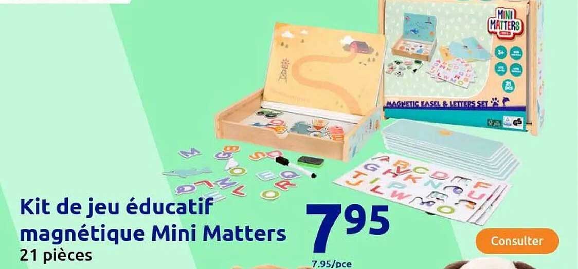 Kit de jeu éducatif magnétique Mini Matters