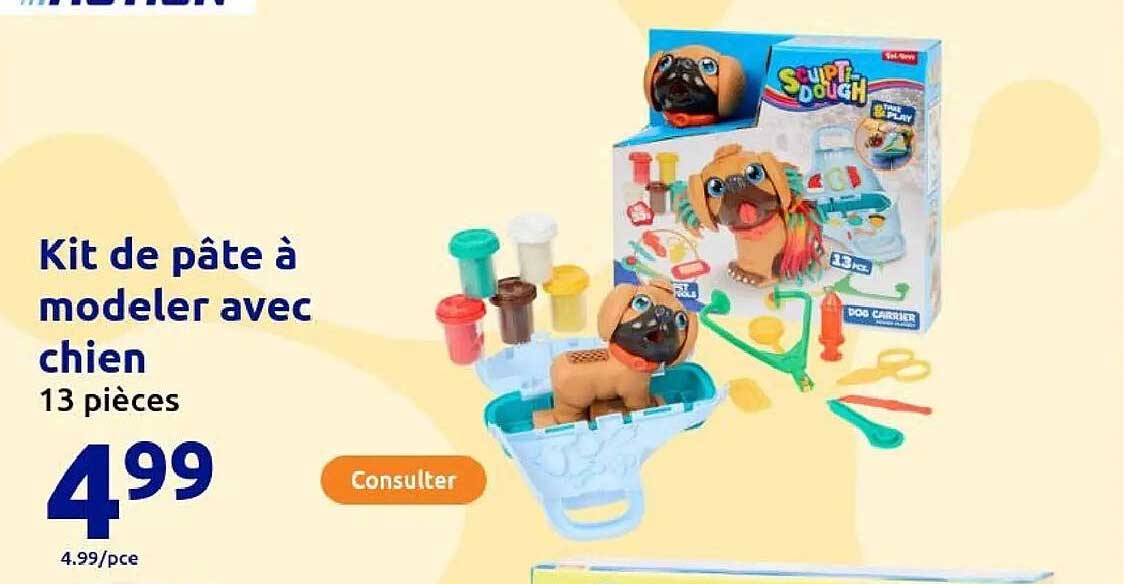 Kit de pâte à modeler avec chien