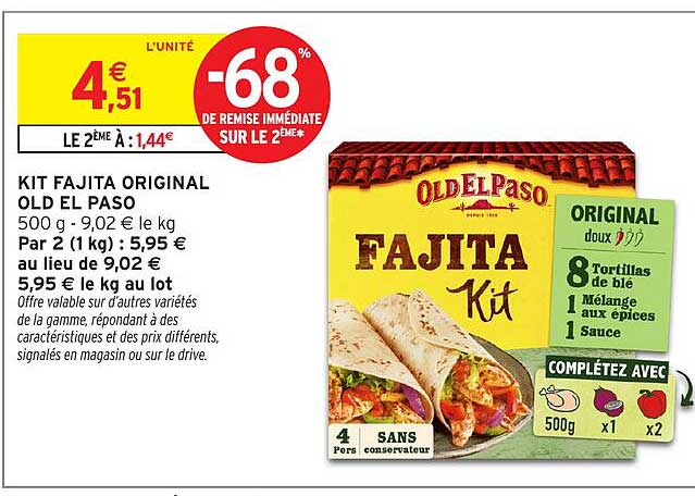 KIT FAJITA ORIGINAL OLD EL PASO