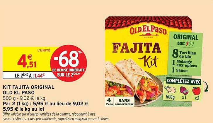 KIT FAJITA ORIGINAL OLD EL PASO