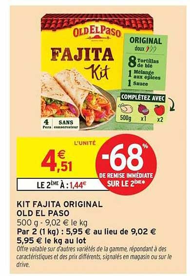 KIT FAJITA ORIGINAL OLD EL PASO