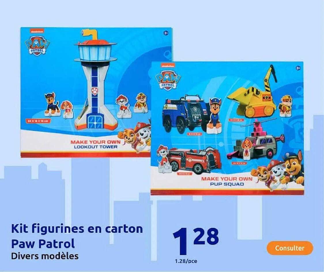 Kit figurines en carton Paw Patrol